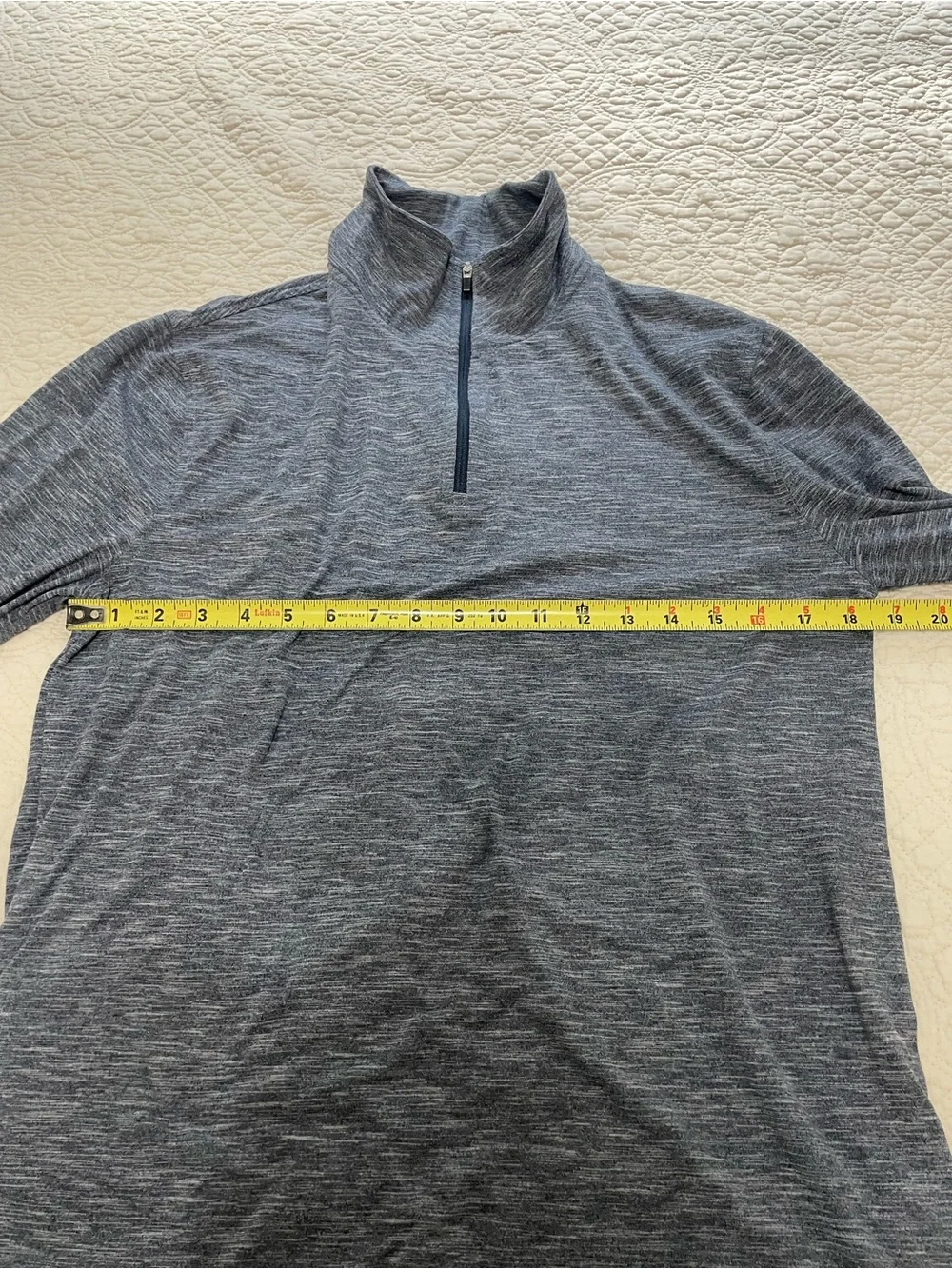 J.Crew men’s Quarter-Zip Sweater - Heather Blue